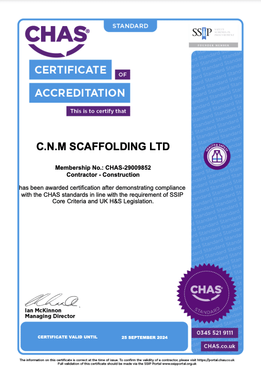 CHAS Standard Certificate