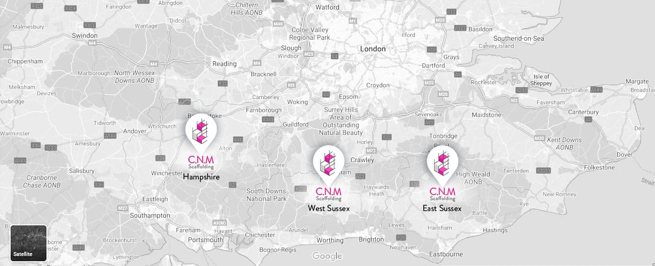 CNM Scaffolding Areas Covered Map