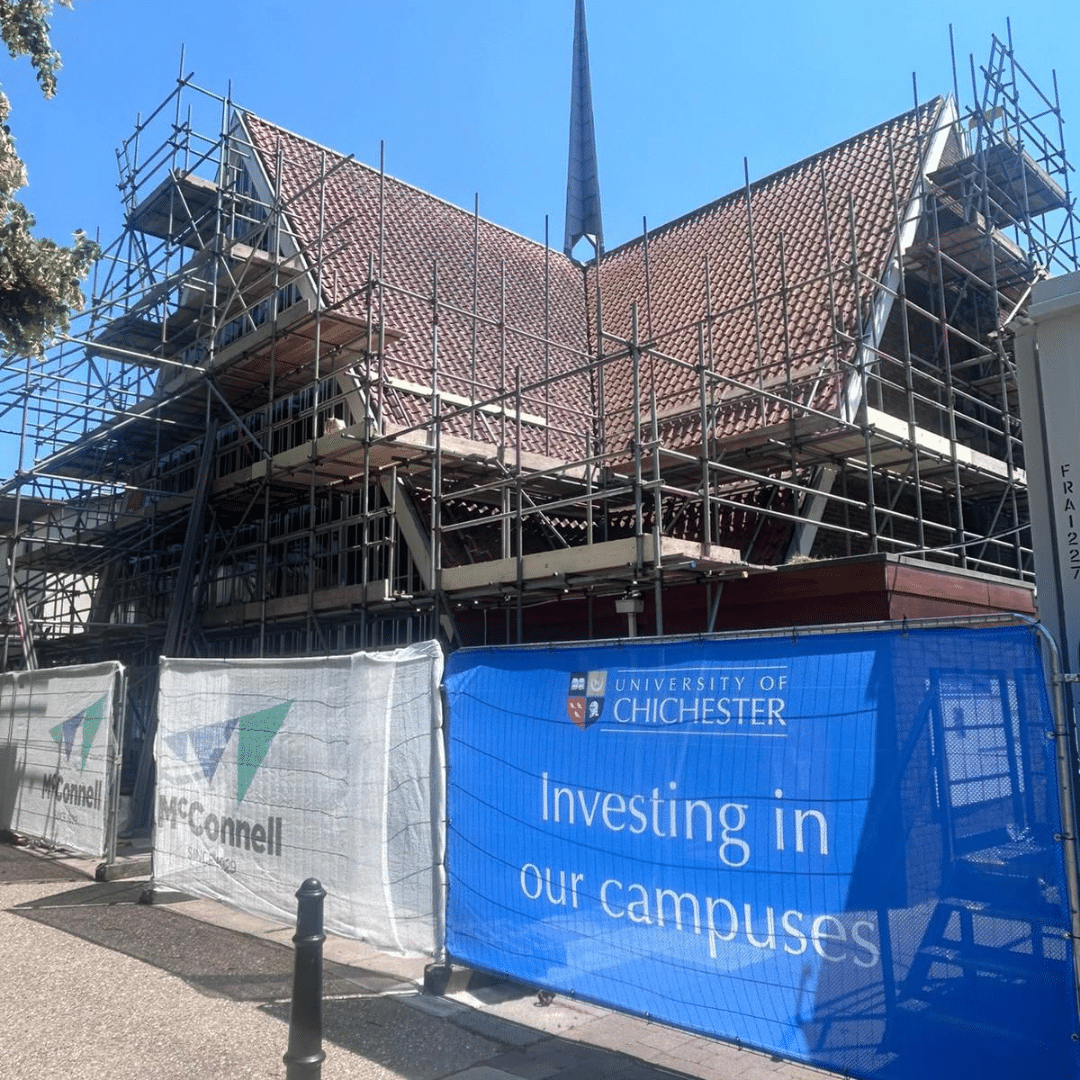 Chichester University Chapel scaffolding project