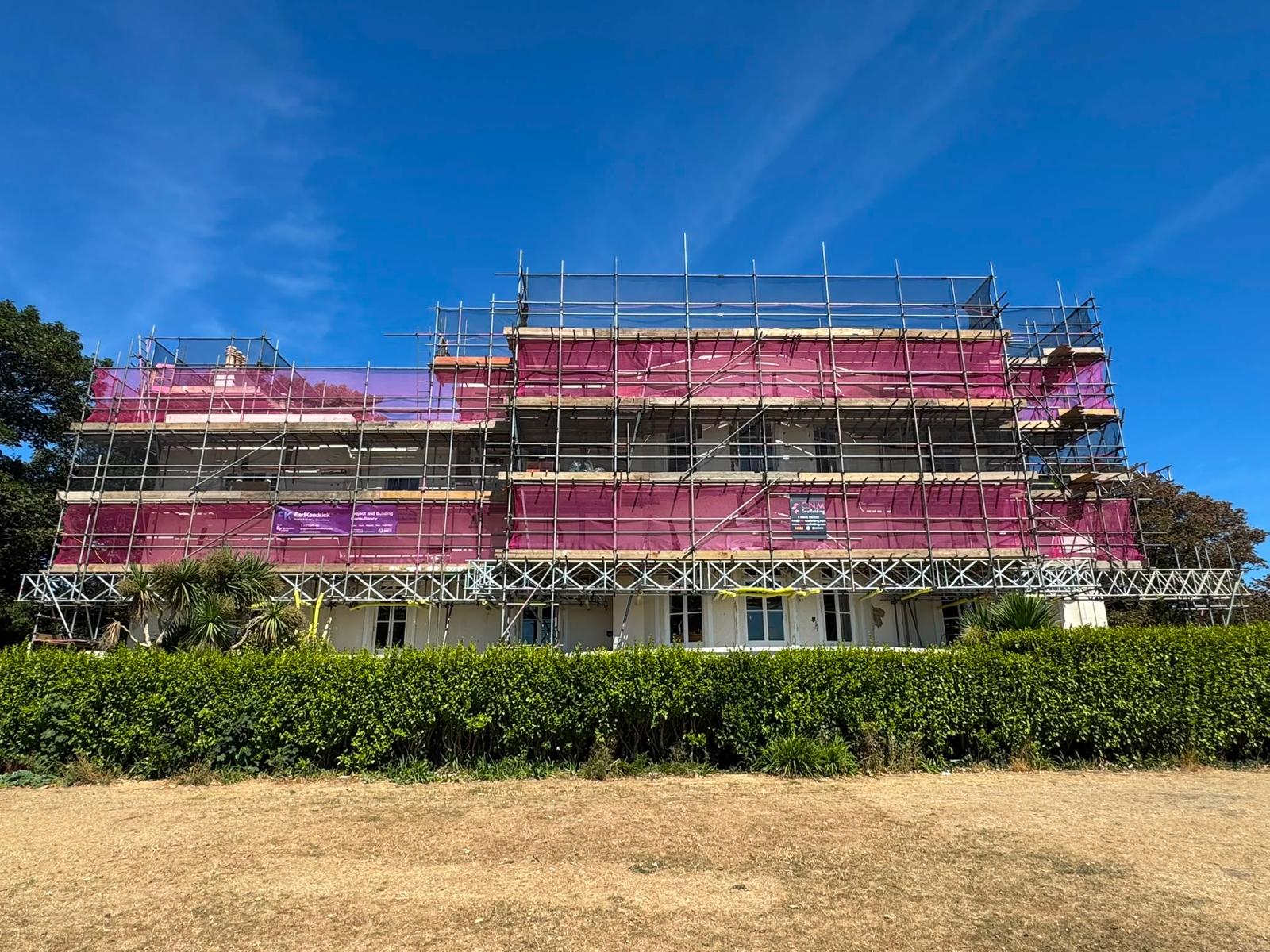 Independent Access Scaffold for Render Works scaffolding project in West Sussex